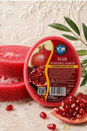 Internatural Nar Süngerli Bitkisel Banyo Sabunu 120 g