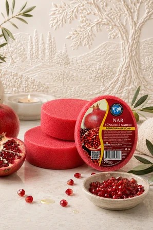 Internatural Nar Süngerli Bitkisel Banyo Sabunu 120 g