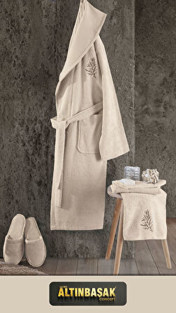 FELİX PREMİUM BAMBU ERKEK BORNOZ SETİ (L-XL) %40 BAMBU LİFİ 