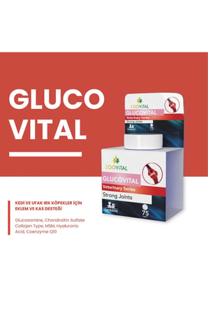 Glucovital 75 Tablet Kedi Ve Küçük Irk Köpekler Için Kas Ve Eklem Desteği