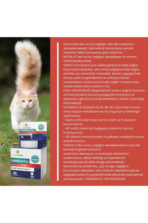 Dermavital 60 Tablet Evcil Hayvan Deri ve Tüy Desteği