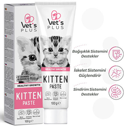 Vet's Plus Kitten Malt Macun 100gr (ANNE VE YAVRU KEDİLER IÇİN MULTİVİTAMİN)