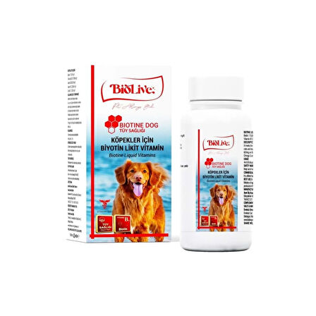 Biolive Biotin Köpekler İçin Tüy Döküm Önleyici Sıvı Vitamin 100ml