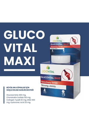 Glucovital Maxi 75 Tablet Köpekler Için Kas Ve Eklem Desteği