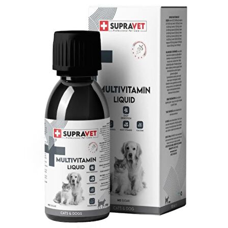 Supravet Multivitamin Kedi ve Köpek Sağlığı için Sıvı Damla 100 Ml