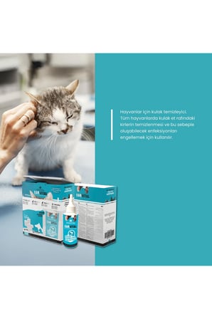 Earvital Kedi Köpek Kulak Temizleme Losyonu Solüsyonu 150ml Disk Pamuk Hediyeli