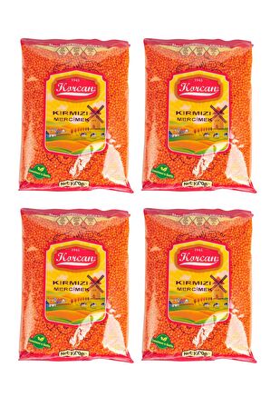 Korcan Kırmızı Mercimek 1 kg x 4 Adet