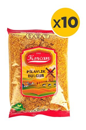 Korcan Pilavlık Bulgur 1 kg x 10 Adet (10 kg)