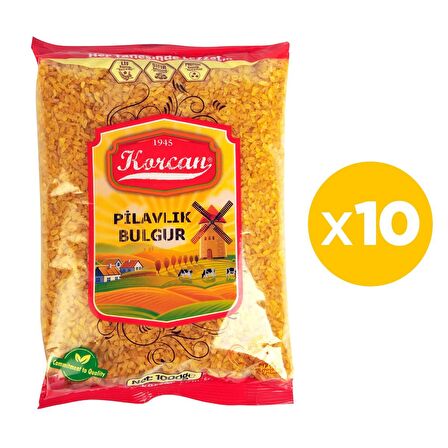 Korcan Pilavlık Bulgur 1 kg x 10 Adet (10 kg)