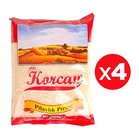 Korcan Pilavlık Pirinç 2500 gr 4 lü (10 kg)