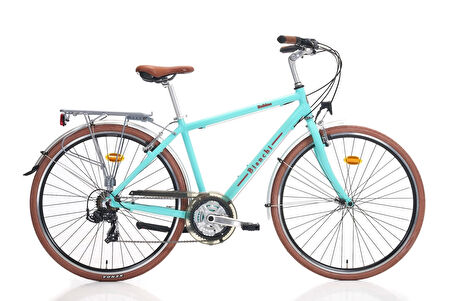 Bianchi Rubino Gent V Fren 21 Vites 28 Jant Şehir Bisikleti LK Celeste 47 Kadro