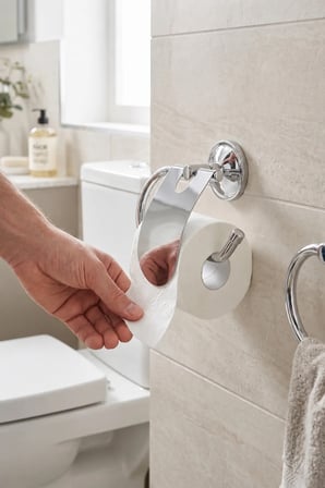 Krom Tuvalet Kağıtlığı Dil Kapaklı Paslanmaz Duvar Tipi WC Kağıtlık Banyo Aksesuarı