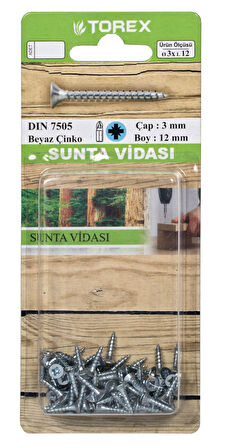 DIN 7505  3x12  Sunta Vidası