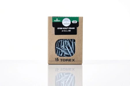 RYSB Kulp Vidası 4x40 mm 60 Adet Mobilya Dolap Çekmece Kulp Montaj Vidası