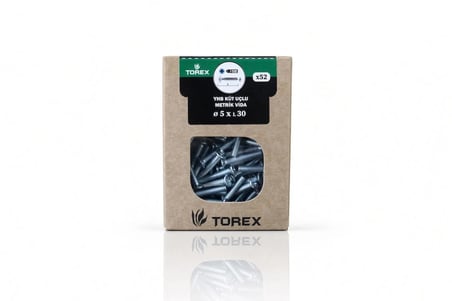 YHB Küt Uçlu Metrik Vida 5x30 mm 52 Adet Yıldız Havşa Başlı Vida