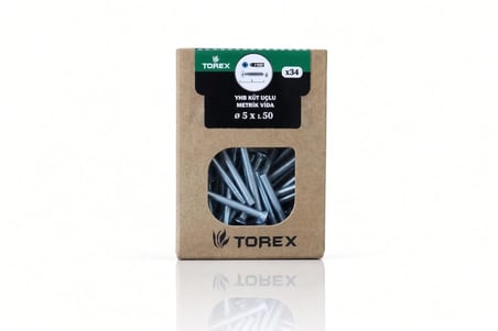 YHB Küt Uçlu Metrik Vida 5x50 mm 34 Adet Yıldız Havşa Başlı Vida
