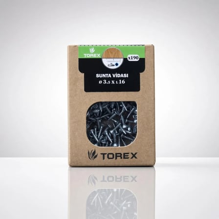 Sunta Vidası 3.5x16 mm 190 Adet MDF Ahşap Mobilya Montaj Vidası