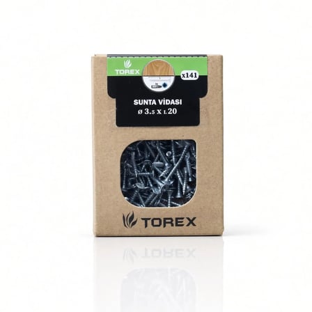 Sunta Vidası 3.5x20 mm 141 ADET MDF Ahşap Mobilya Montaj Vidası