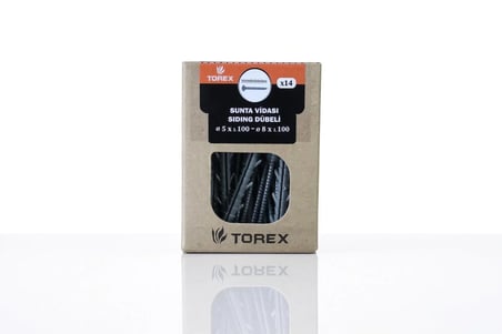 Sunta Vidası 5x100 mm ve Siding Dübeli 8x100 mm – 14 Adet | Orta Boy El Kutusu