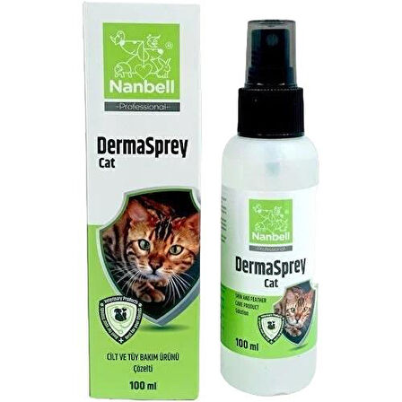 Nanbell Derma Sprey Kedi Cilt Tüy Bakım Sprey 100 Ml