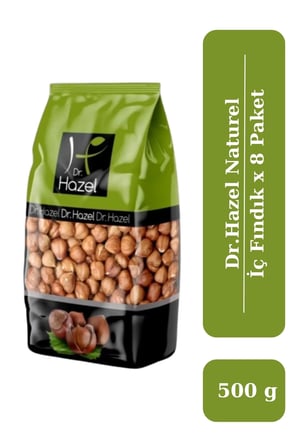 Drhazel Naturel Çiğ İç Fındık 500 gr x 8 Paket
