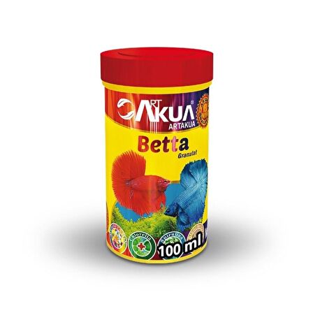 Artakua Betta Granulat 100 ML 30 Gram Balık Yemi 500-800 Micron