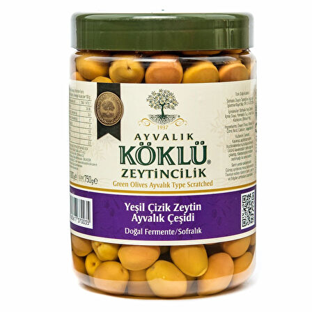 Ayvalık Yeşil Çizik Zeytin 1000cc