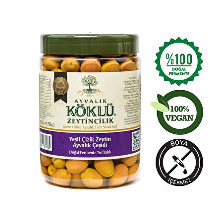 Ayvalık Yeşil Çizik Zeytin 1000cc