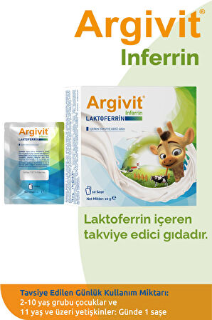 Inferrin 2'li Paket - Laktoferrin Içeren Saşe Form Takviye Edici Gıda 10 Adet