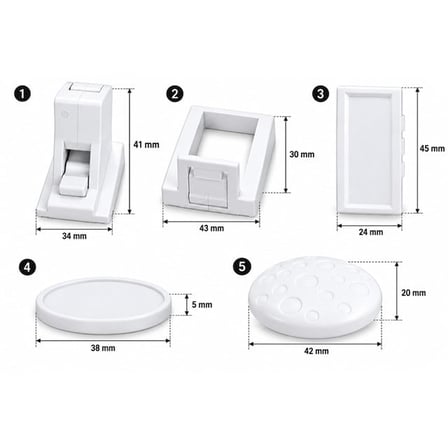 Sunup SN-38125 Mıknatıslı Beyaz Çekmece Dolap Kilidi