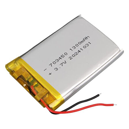Powermaster 703450 3.7V 1300Mah Lityum Polimer (Li-Po) Batarya Ciklet Pil