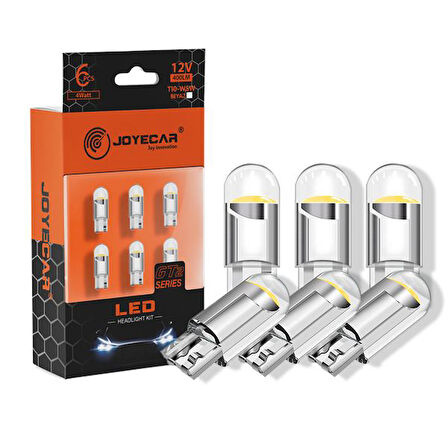 JOYECAR GT2 SERISI T10 194 W5W IC AYDINLATMA AMPULU 6 ADET TURUNCU