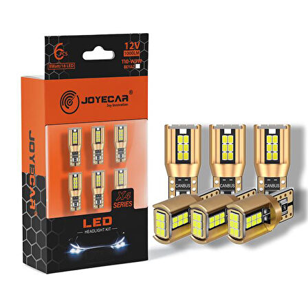 JOYECAR X4 SERISI T10 194 W5W IC AYDINLATMA AMPULU 6 ADET BEYAZ