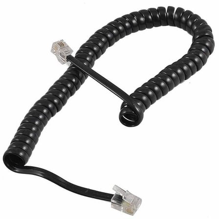 Powermaster PM-14163 Siyah Telefon Spiral Kablosu (5 Adet)