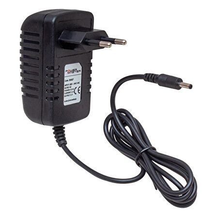 POWERMASTER PM-31667 5 VOLT 2 AMPER PLASTİK KASA PRİZ TİPİ ADAPTÖR 3.5*1.35 UÇ (ANDROID BOX İÇİN)