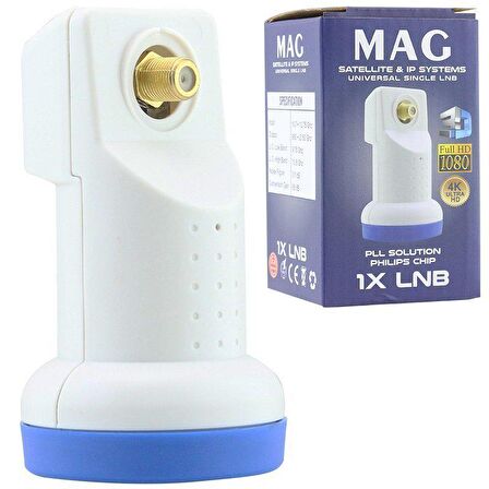 MAG TEKLİ SINGLE LNB ALTIN UÇLU SHARP CHİP 0.1DB