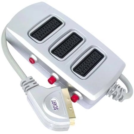 Scart Dağıtıcı 3 lü Silver Butonlu (5 Adet)