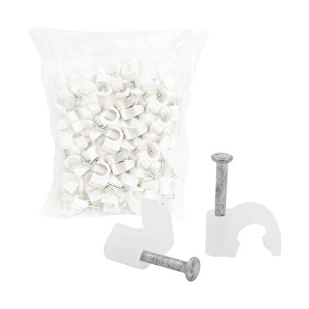 POWERMASTER 3 NUMARA ÇELİK ÇİVİLİ 7 MM KROŞE (100LÜ POŞET)(2X1.5 - 3X1.5 TTR KABLOLAR İÇİN)