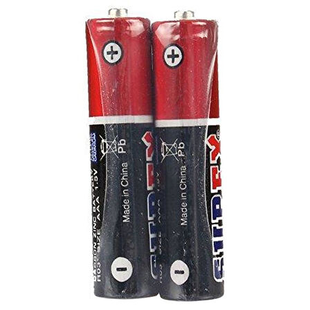Supex R03 1.5 Volt Çinko Karbon AAA Kalem Pil 60'lı İnce Kalem Pil