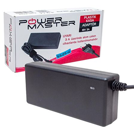 POWERMASTER PM-4734 18 VOLT - 3 AMPER SANTRAL ADAPTÖRÜ 5.5*2.5 UÇ