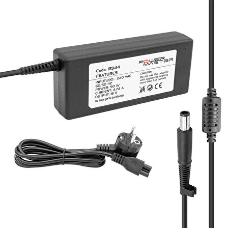 NOTEBOOK ADAPTÖR PM-12944 HP 19V/4.74A 7.4*5.0 UÇ POWERMASTER