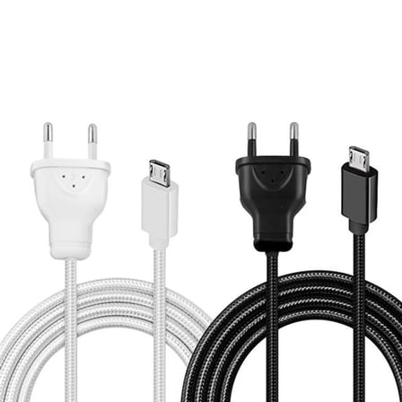 Powermaster Micro Usb Serisi 220V Fişli Örgülü Şarj Kablosu (5 Adet)