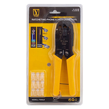 Powermaster YK-2008 RJ11-RJ12-RJ22-RJ45 Sıkma Pensesi