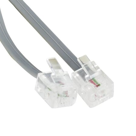 Powermaster PM-5896 Hazır 6P/2C 2 Pin Soketli 3 Metre DSL Telefon Modem Hat Kablosu (5 Adet)