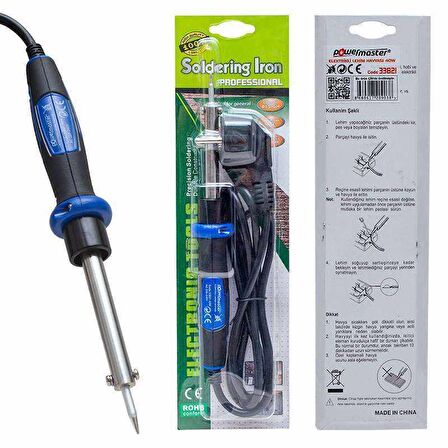 POWERMASTER PM-33821 ÜSTTEN VİDALI 40 WATT ELEKTRİKLİ KALEM HAVYA