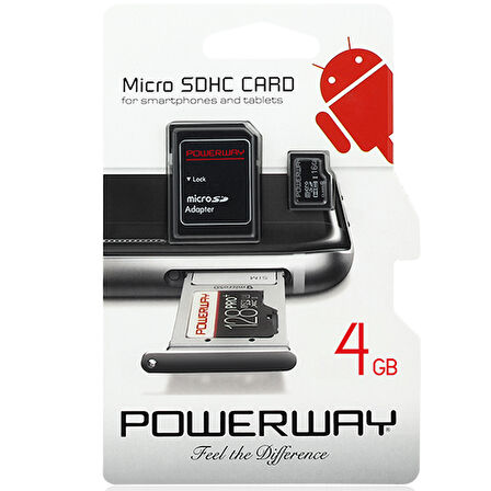 Powerway PWR-4 Micro 4GB Micro SD Hafıza Kartı 