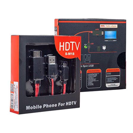 POWERMASTER PM-32017 SAMSUNG GALAXY S3-S4-S5 HD TV GÖRÜNTÜ AKTARICI