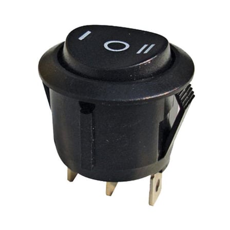Powermaster PM-31598 Yuvarlak Anahtar Üç Konumlu 1.0.2 Işıksız (5 Adet)
