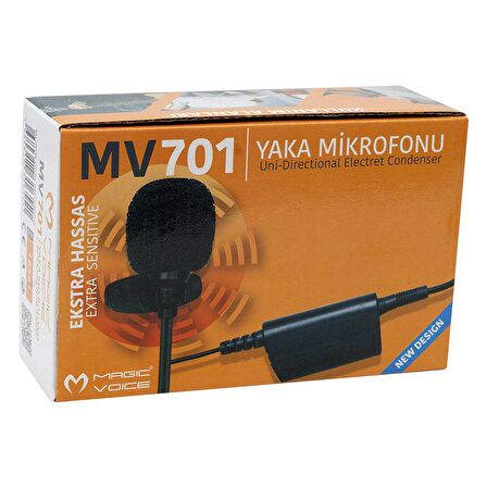 MAGICVOICE MV-701 600 OHM KABLOLU ÇANTALI YAKA MİKROFONU