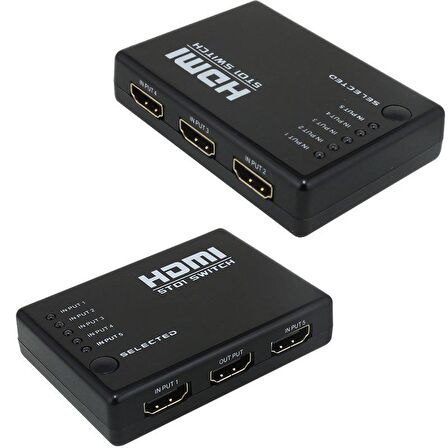 POWERMASTER PM-8342 5 GİRİŞ 1 ÇIKIŞ HDMI TOPLAYICI SWITCHER ADAPTÖRSÜZ